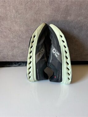 On Running Men's Cloudnova Black with Light Green Sole